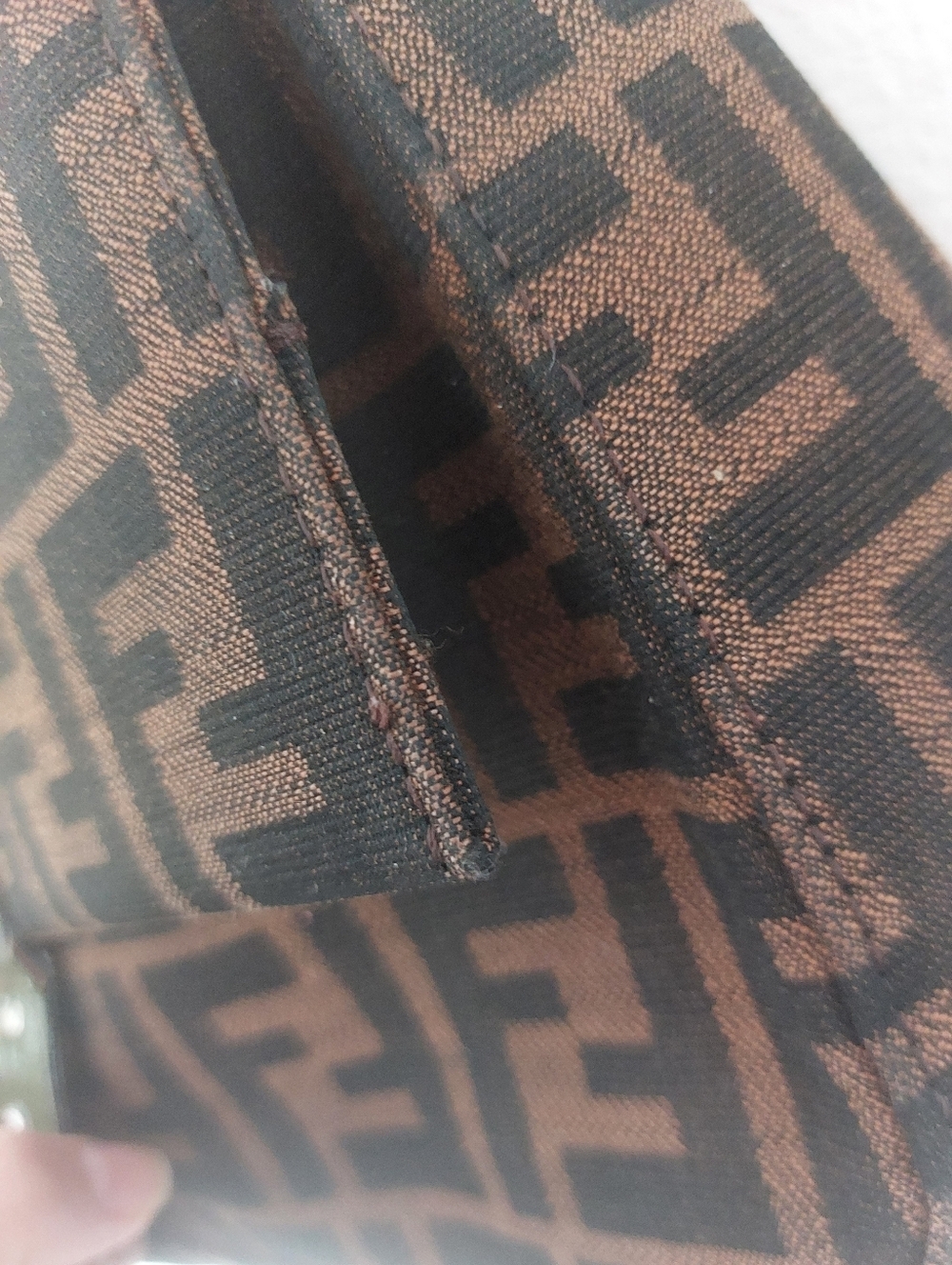 Brown Zucca Monogram Flap Baguette Bag - Picture 3 of 11